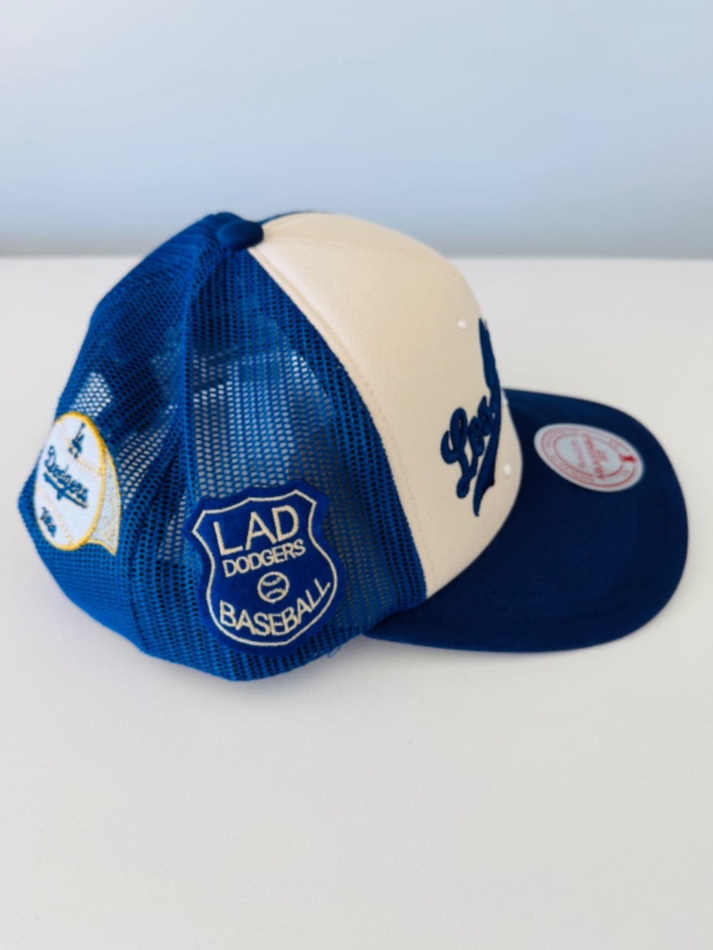 Anthropologie Dodgers Mitchell & Ness MLB Charm Trucker Hat NWT - Picture 5 of 8